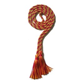 Graduation Honor Cord Two-Color Braided Grad Days(Gold Red)
