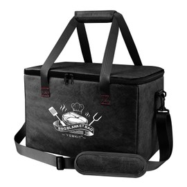 YGMkit BBQ Blanket for Resting Meat,Reusable BBQ Resting Bag for Meat,Meat Brisket Resting Bag,Meat Blanket for Resting Large Barbecue Resting Blanket For Outdoor Smoker and Grilling (Black)