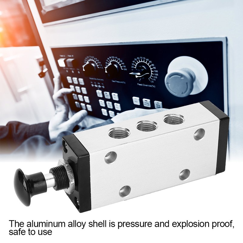 Hand Pull Lever Valve 2 Position 5 Way Aluminum Alloy