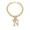 Initial Letter Cuban Chain Dog Chain Pet Chain Pet, Cat,