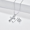 KINGWHYTE Urn Necklaces for Ashes 925 Sterling Silver Egyptian Ankh