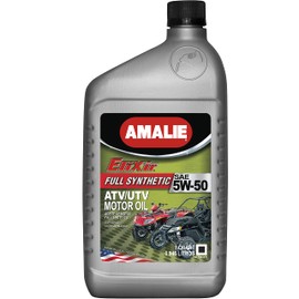 AMALIE Elixir 5W-50 Full Synthetic ATV/UTV Engine Oil (160-72516-56) 1 Quart Bottle, Pack of 12