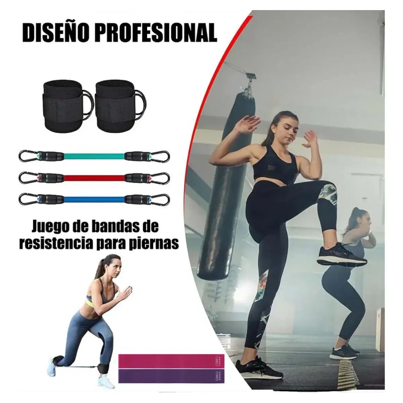 Bandas De Resistencia Ejercicio Glúteos 8pzs Yoga Pilates