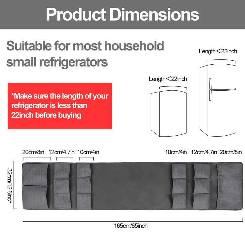 Lafulling Mini Fridge Organizer Storage 65" x 12.6", Mini Fridge