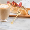 Alipis 4pcs Elegant Pattern Dessert Spoons , Stainless Steel Coffee