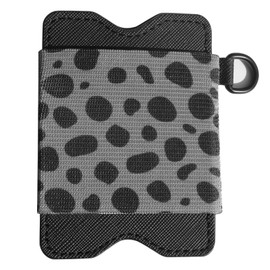 Minimalist Card Holder Wallet Vertical Card Holder Slim Wallet RFID Blocking for Women Men, Black flower, Small, Minimalist