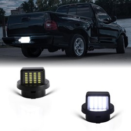 AreLokpri LED License Plate Light Compatible with 1980-2014 Ford F150, 1980-1999 F250, 1980-1997 F350/F450/F550 Super Duty, White 2PCS