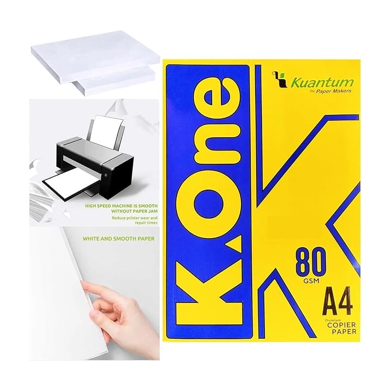 K.One A4 Size Premium Copier Paper 80GSM - 2 Reams