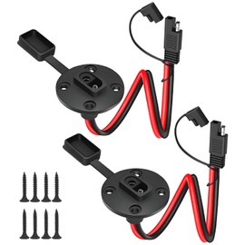 WYTUDTE 2 Pack SAE Plug Connector 10AWG – Quick Disconnect Kit for Trolling Motor, MC4 Adapter, SAE Splitter & NOCO Extension Cables, Heavy Duty Waterproof Design (Round)