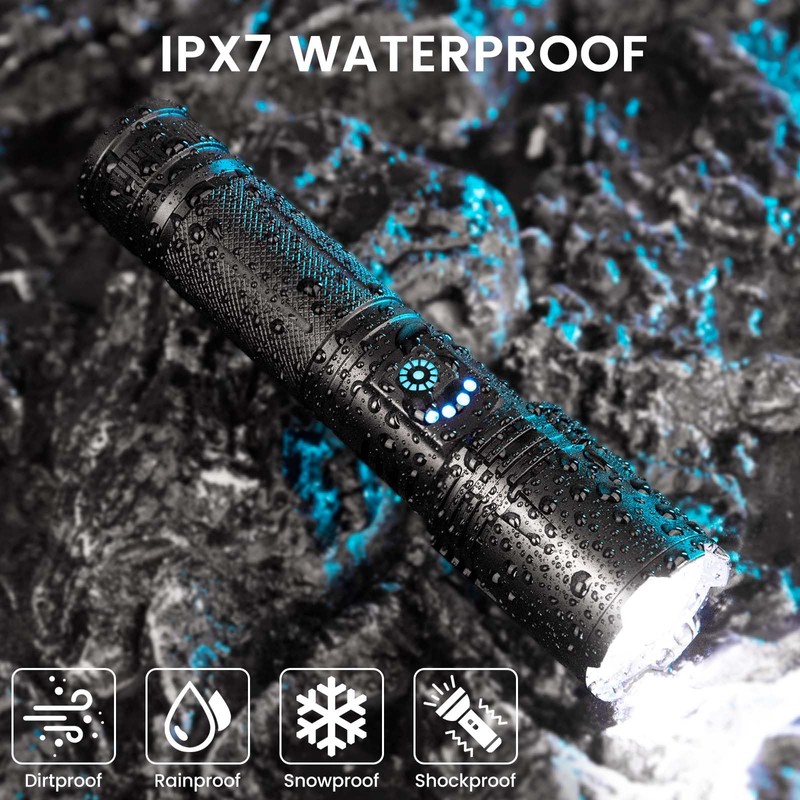 Rechargeable Flashlights High Lumens, 99,000 Lumens Super Bright Led Flashlights