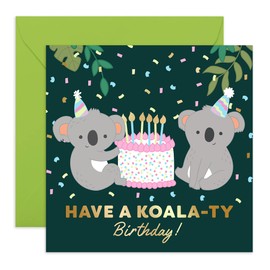 Central 23 - Süße Geburtstagskarte für Sie – Have a Koala-ty Birthday! – Lustige Glückwunschkarte für Ihn – Ideale Geburtstagskarte für Frauen – Niedliche Glückwunschkarte für Tochter