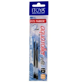 Aquaroller 1.0Mm Refill Black 2/Pk by ITOYA OF AMERICA