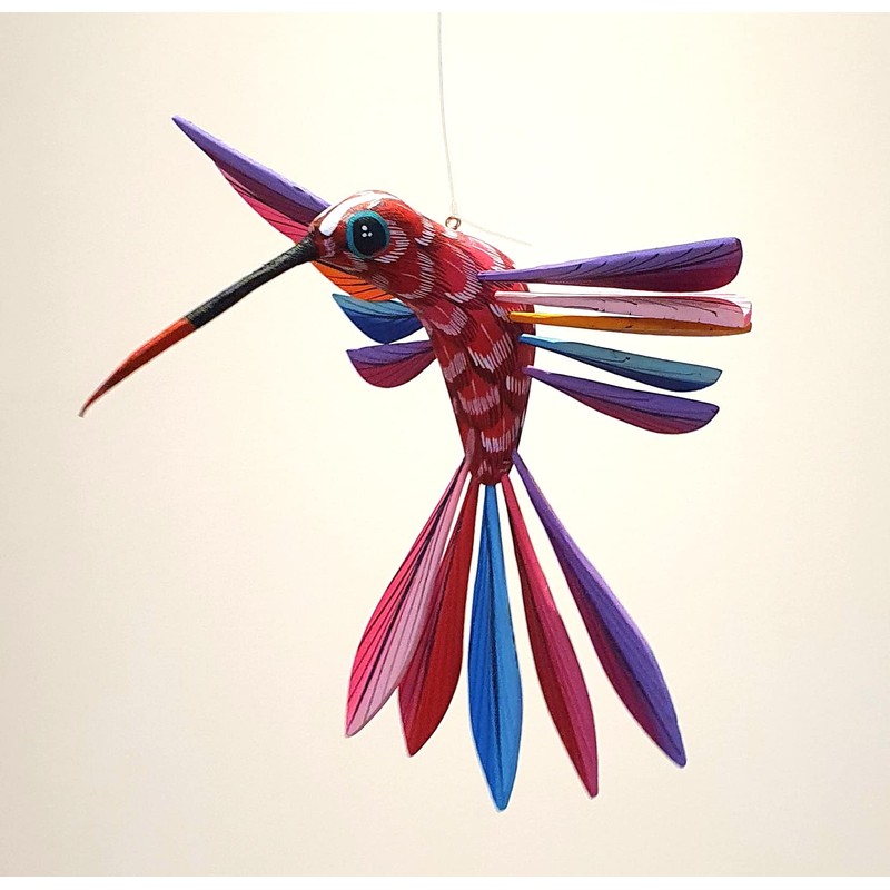 ALKIMIA INC Mexican Alebrije Hummingbird Wood Carving Handcrafted Sculpture (Standard)