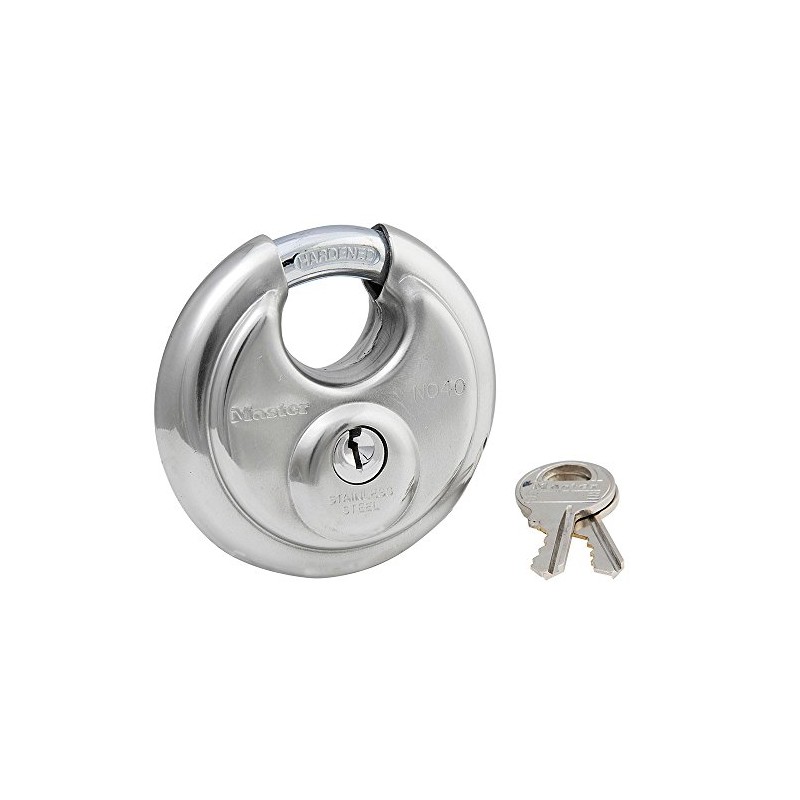 Master Lock 40T Stainless Steel Discus Padlock, 2 Pack
