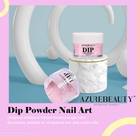 AZUREBEAUTY AZUREBEAUTY Nail Dip Powder Pink Glitter Color, Dipping Powder French Nail Art Starter Manicure Salon DIY at Home, Odor-Free and Long-Lasting, No Needed Nail Lamp Curing, 1 Oz