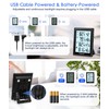 Geevon Weather Stations Wireless Indoor Outdoor Thermometer with 3 Outdoor
