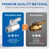 SKLSSVF 2Pcs Shower Head Shut off Valve, 304 Stainless Steel