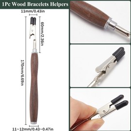 SUNNYCLUE 1 Box 1Pc Bracelet Clips Bracelet Helper Tool Hook Camel Wooden Metal Bracelets Wearing Tool Helpers Clip for Jewellery Bracelet Necklace Watch Crafts Adjustment Supplies Women