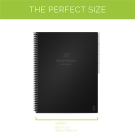 Rocketbook Multi-Subject Smart Notebook | Scannable Notebook with Dividers | Lined Reusable Notebook with 1 Pilot Frixion Pen & 1 Microfiber Cloth | Maroon, Letter Size (8.5" x 11")