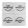 HEKU 100 napkins, 3-ply, 33 x 33 cm, star kitchen,