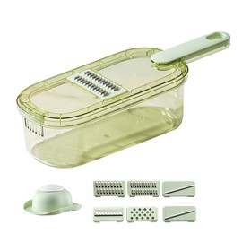 Vegetable Cutter Vegetable Slicers 304 Stainless Steel Transparent Food Chopper for Potato 6 Blades