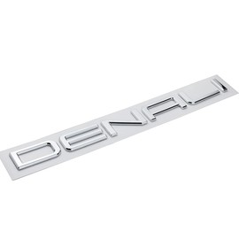 2Pc DENALI Door Emblem Liftgate Badge Nameplate Envoy Yukon 15070426 Replacement For 01-08 DENALI (Chrome)