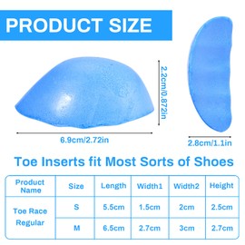 8Pcs Shoe Filler Inserts for Loose Shoe Inserts for Shoes Too Big Shoe Make Shoes Smaller Prevent Heel Sliping Toe Cushion Fillers for Heels Sneakers Leather Shoes (S)
