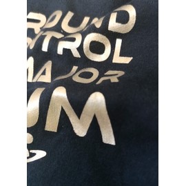 Baby Moo's 1 x Ground Control To Major Mum ® Baby Bib Baby & Toddler Bibs [0-3 Years] | David Bowie Inspired Bib | New Mum & Dad Rock Music Gift UK (Blue x1)