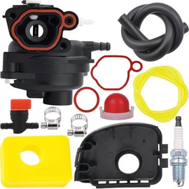 CAFEZAYO 799583 Carburetor Compatible with Briggs and Stratton 591979 591160 595656 593261 08P502 8P502 09P602 9P602 550EX 500E 450E 300E Lawn Mower Engines with 799579 595660 Cover