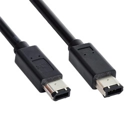 NFHK 6 Pin to 6Pin FireWire 400 to FireWire 400 6-6 ilink Cable IEEE 1394 1.8m Black FW-016