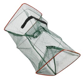 Husalsea Pack of 3 Portable Square Foldable Bait Fish Trap for Fishing, Foldable Crab Trap, Shrimp Cage Trap, Lobster Cage Trap, Suitable for Aquaculture