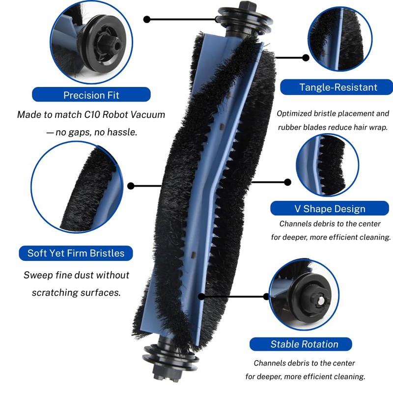 3 Pcs Main Brush Accessories Kit Compatible with eufy C10