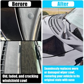 Jaronx Compatible with Ford F150 Windshield Wiper Cowl Replacement 2009 2010 2011 2012 2013 2014, Wiper Cowl Grill Panel Cover Compatible with Ford F150 BL3Z-15022A68-A, BL3Z-15022A69-A (Left & Right)