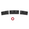 3 Pcs Chassis Deflector Universal Black Rear Lip Shark Fin