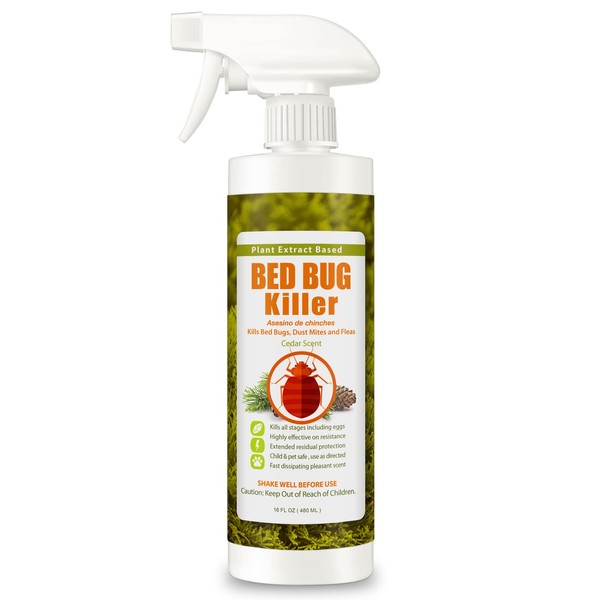 Bed Bug Killer (16OZ) EcoVenger by EcoRaider−100% Kill Efficacy−Kills All Stages on Contact-14 Day Residual Protection− EcoFriendly & Non-Toxic Child & Pet Friendly