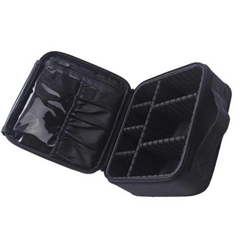 Makeup Handbags Removable Compartments Large Capacity Zipper Closure Cosmetic Storage