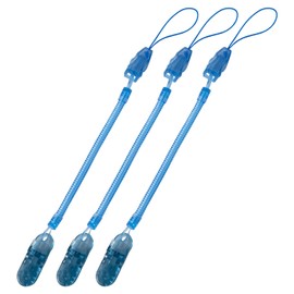 [N.M.JAPAN] Curl Cord Strap Clip (Prevents Falling of Keys, Commuter Passes, Smartphones, Etc), Coil Strap (Blue)