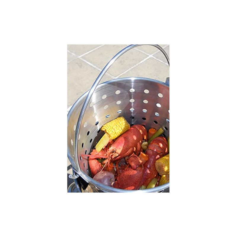 King Kooker 30FBA Frying Boiling Basket, Silver