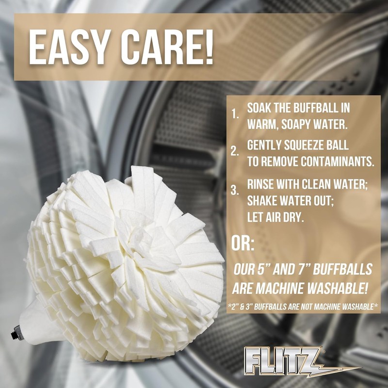 Flitz Buff Ball w/ 1.76oz Metal Polish Paste - 7in