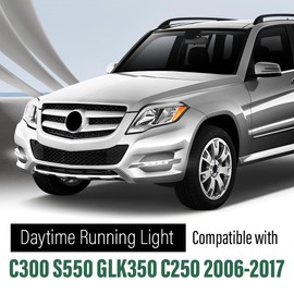GRAND ORANGE Pair DRL LED Daytime Running Fog Light Lamp Compatible with Benz C CL GLK S R Class C250 C300 GLK350 S450 S550 2009-2013 A2218201756, A2218201856