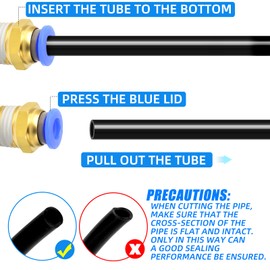 ERGAOBOY 10 Pcs 8mm Tube OD x 1/4 BSP Male Straight Push to Connect Fittings (PC8-02)