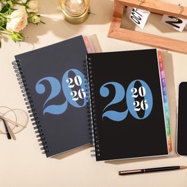 2026 Planner - Planner 2026, January 2026 - December 2026, 6.4" x 8.5", 2026 planner Weekly and Monthly with PP Cover and Colorful Tabs - Black