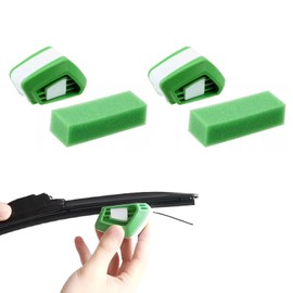 scalingscal 2 pieces, sharpener with sponges, cleaning cloths, windscreen wiper repair, wiper blade cutter, car wiper blade repair for car SUV