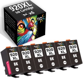 Colorprint Compatible 920 XL Black Ink Cartridge Replacement for HP 920XL Work with Officejet 6500 6500A 6000 7000 7500 7500A E709 Printer (Black) 6-Pack