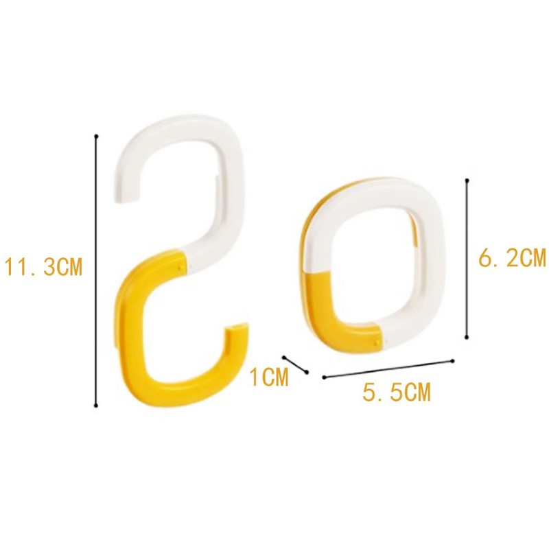 S Shaped Hook, ABS Resin, Fall Prevention, Rustproof, Foldable Hanger,