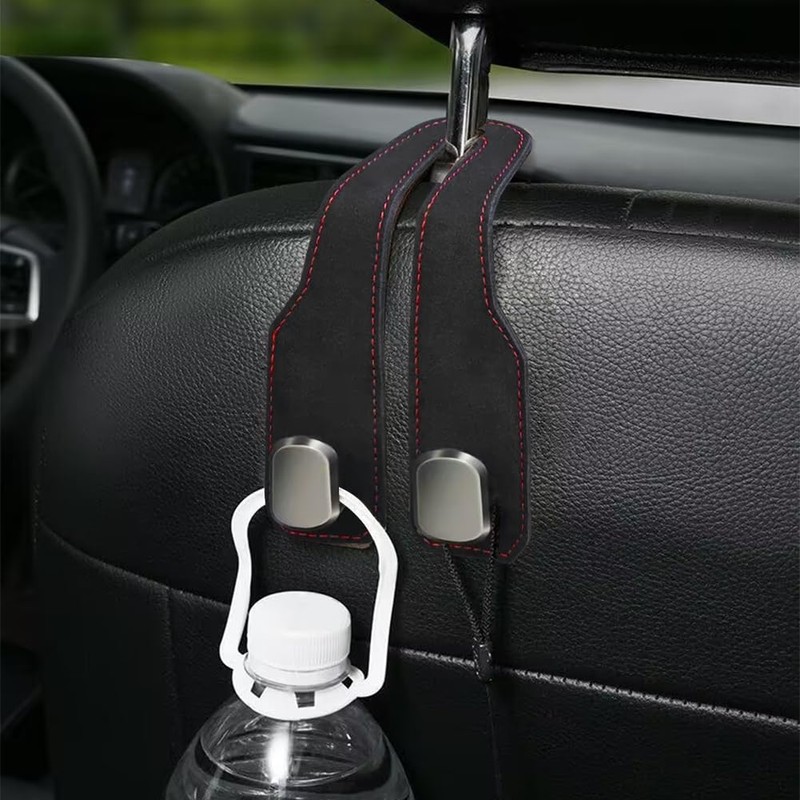 YCSONLY 2 Pcs Car Bag Hooks, Leather Seat Organiser Hooks,