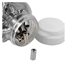 Sunlite Cable Ferrules, 5mm, Brake, Silver, Bottle of 200