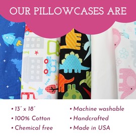 Little Sleepy Head Toddler Pillowcase, 100% Cotton & Hypoallergenic Pillow Case for Toddler Pillow, Snug Fit Envelope Pillowcase, 13x18 Pillowcase, Pilllow Sold Separately (Pink