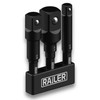 Socket Adapter Set, Railer Impact Grade 3" Extension Bits With