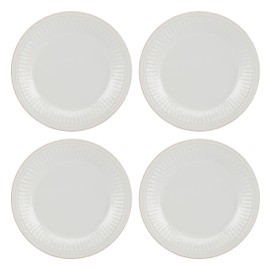 Lenox 895721 French Perle Groove Dinner Plates, Set Of 4